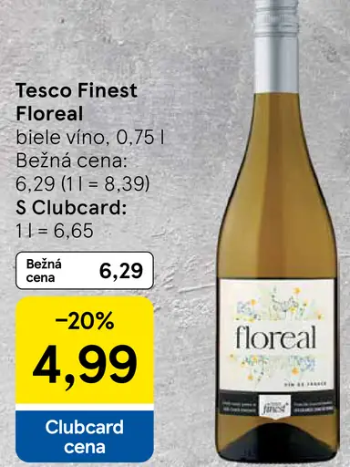 Tesco Finest Floreal biele víno