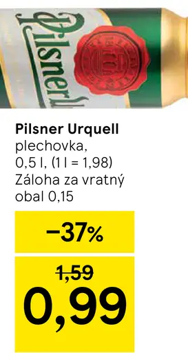 Plisner Urquell pivo plechovka