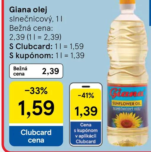 Giana Slnečnicový olej