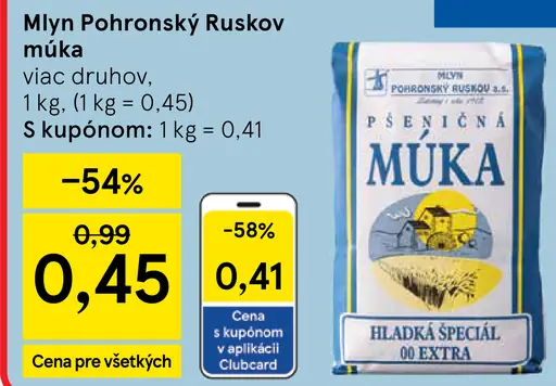 Mlyn Pohronský Ruskov Špaldová múka celozrnná