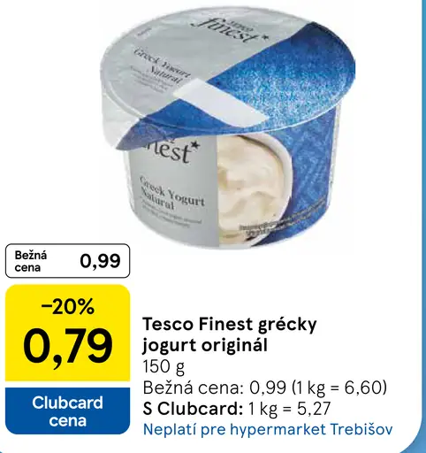 Tesco Finest grécky jogurt originál