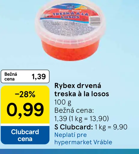 Rybex drvená treska á la losos