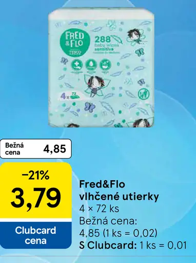 Fred&Flo vlhčené utierky