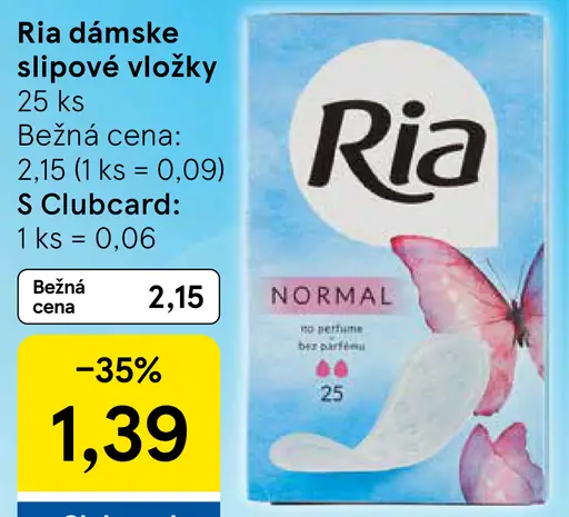 Ria dámske slipové vložky Normal