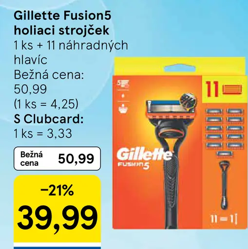 Gillette Fusion5 pánsky holiaci strojček s náhradnými hlavicami