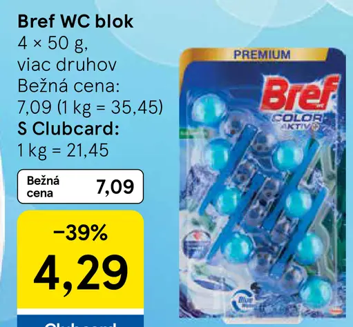 Bref WC blok viac druhov