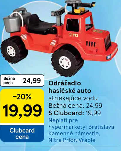Odrážadlo hasičské auto