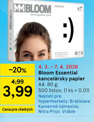 Bloom Essential kancelársky papier A4
