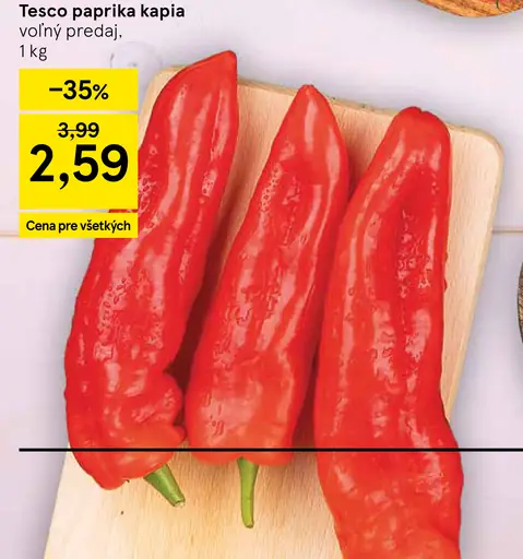 Tesco paprika kápia