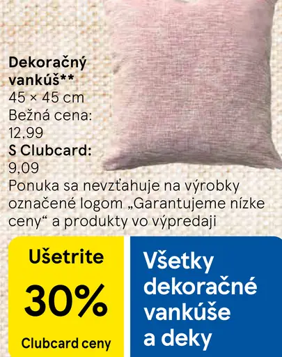 Dekoračný vankúš 45 × 45 cm