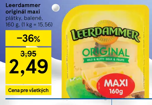 Leerdammer originál maxi plátky