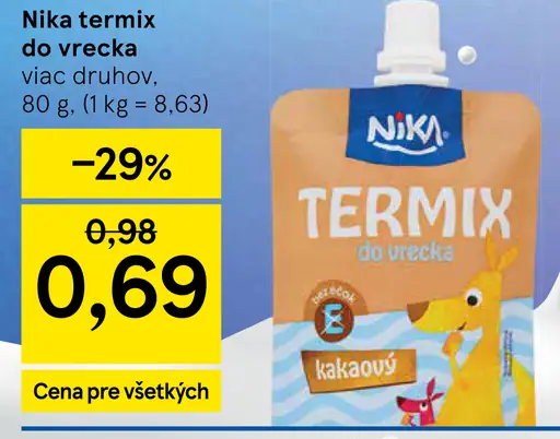 Nika Termix do vrecka mliečny dezert viac druhov