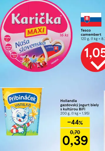 Hollandia Bio jogurt gazdovský biely s kultúrou BiFi