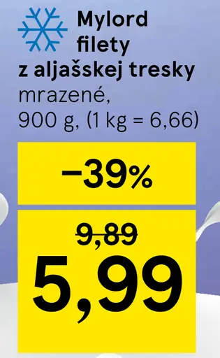 Mylord filety z aljašskej tresky mrazené