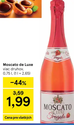 Moscato de Luxe perlivé víno viac druhov
