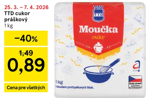 TTD cukor práškový