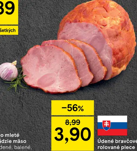 Údené bravčové rolované plece