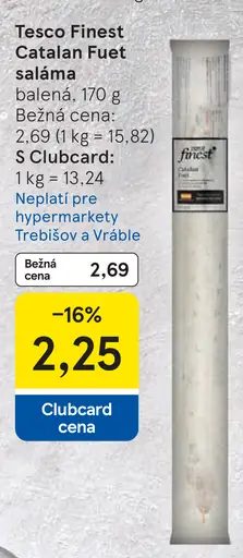Tesco Finest Catalan Fuet saláma