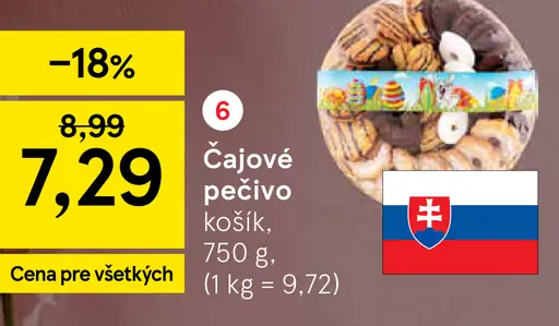Čajové pečivo koš.