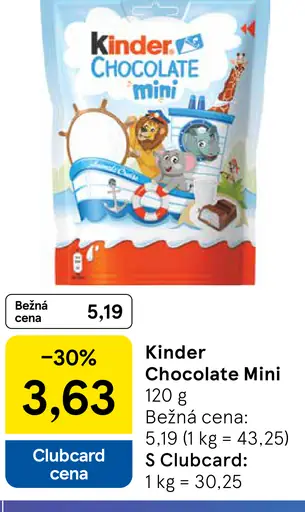 Kinder Chocolate Mini čokoládové bonbóny