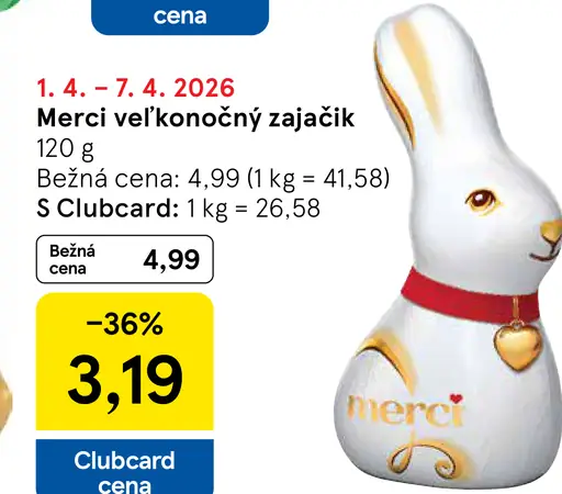 Merci veľkonočný zajačik z čokolády