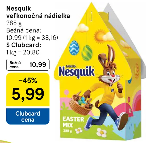 Nesquik veľkonočná nádielka čokoládové vajíčka