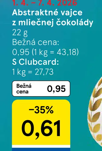 Abstraktné vajíčko z mliečnej čokolády