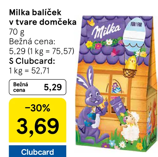 Milka balíček v tvare domčeka mliečna čokoláda