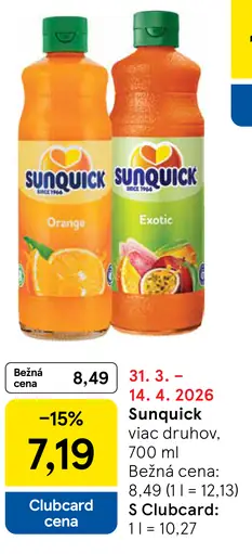 Sunquick sirup