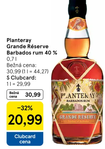 Planteray Grande Réserve Barbados rum 40%