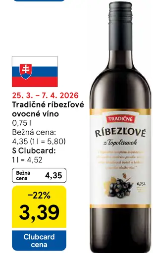 Tradičné ríbezľové ovocné víno