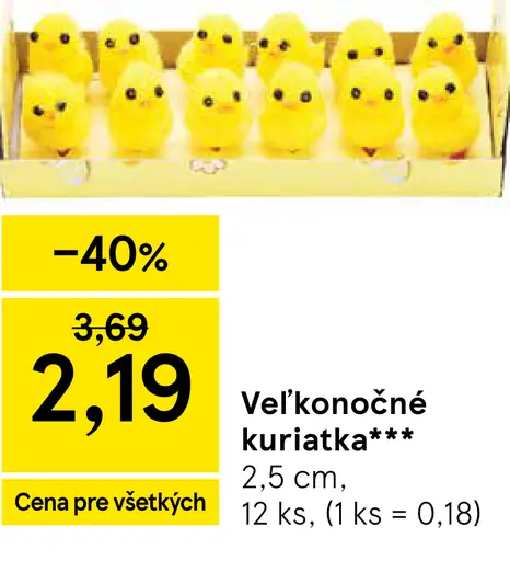 Veľkonočné kuriatka 2,5 cm