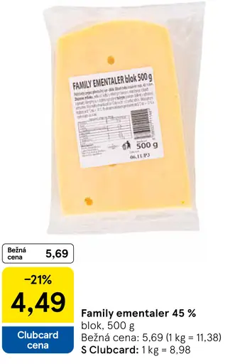 Family ementaler 45 % blok