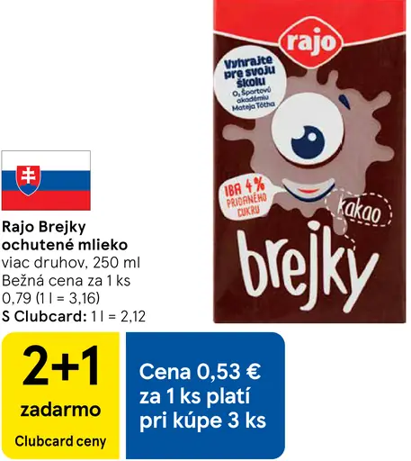 Rajo Brejky ochutené mlieko