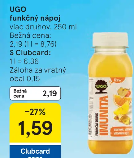 UGO funkčný nápoj viac druhov