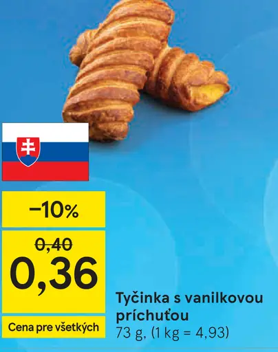 Tyčinka s vanilkovou príchuťou