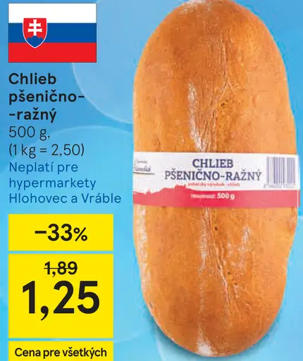 Chlieb pšenično-ražný