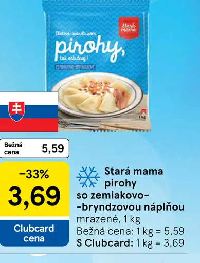 Stará mama pirohy so zemiakovo-bryndzovou náplňou mrazené