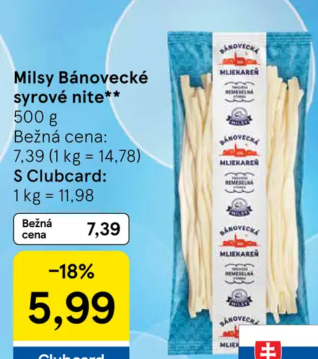 Mils milsy Bánocecké syrové nite