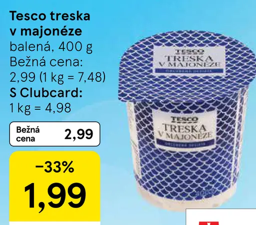 Tesco treska v majonéze balený šalát