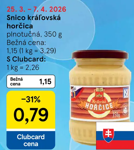 Snico Kráľovská Horčica plnotučná