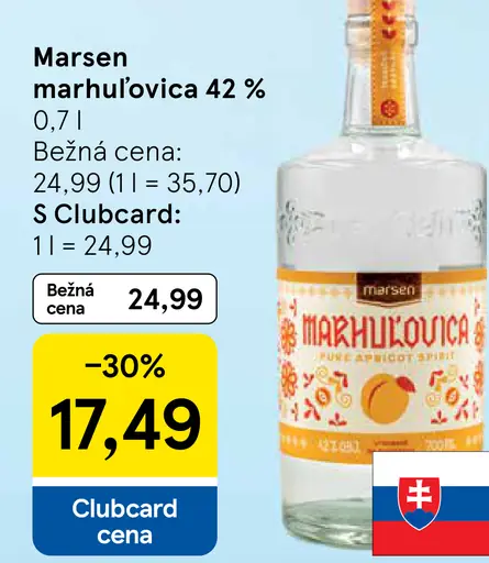 Marsen marhuľovica 42 % destilát