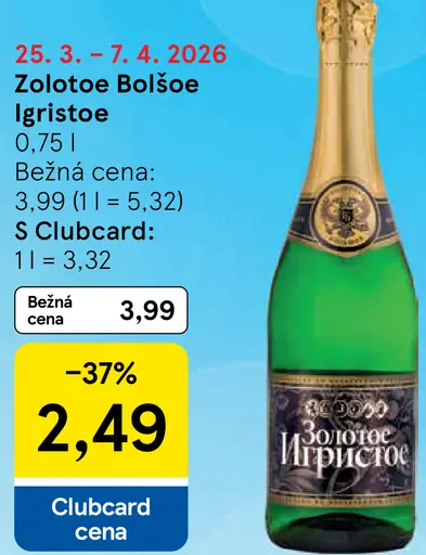Zolotoye Bolšoye Igristoye šumivé víno