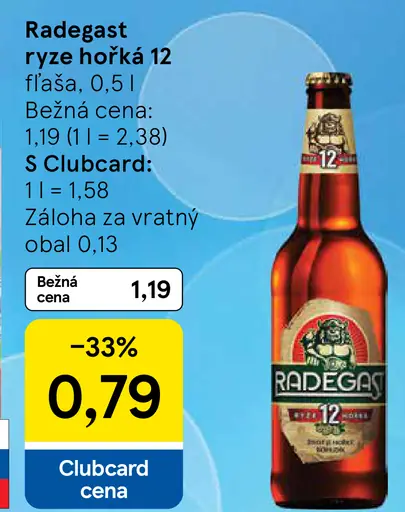 Radegast Ryze hořká 12 pivo