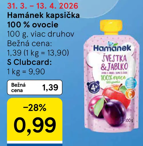 Hamánek kapsička 100 % ovocie