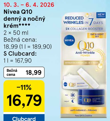 Nivea Q10 denny a nočný krém