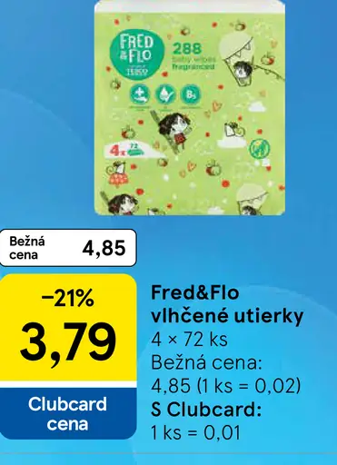 Fred&Flo vlhčené utierky