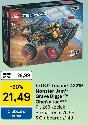 LEGO Technic 42219 Monster Jam Grave Digger Oheň a ľad stavebnica