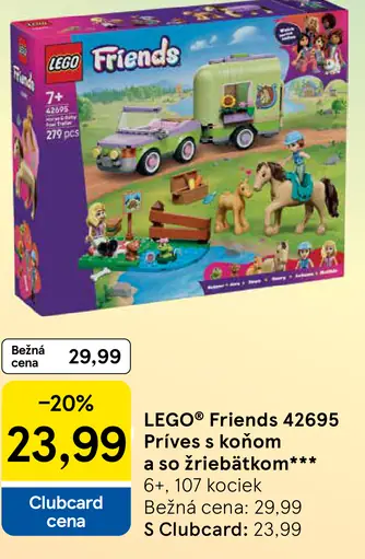 LEGO Friends 42695 Príves s koňom a so žriebätkom stavebnica