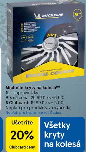 Michelin kryty na kolesá 15"